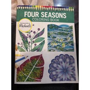 🤯4/$15 Four Seasons Coloring Book Michaels Exclusive Adult Art‎ Therapy